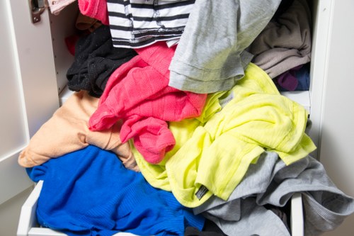 Secured vehicle loaded with sorted waste ready for disposal