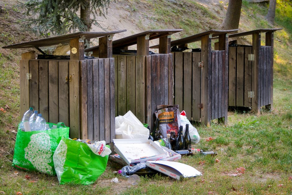 Rubbish collection near Lords Cricket Ground St Johns Wood